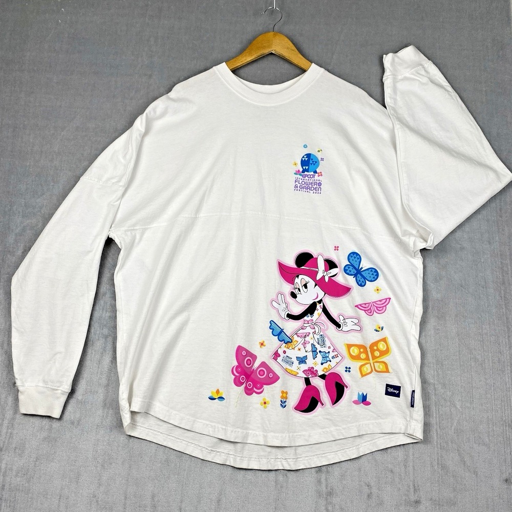 Disney Minnie Mouse White Long-Sleeve Graphic Tee